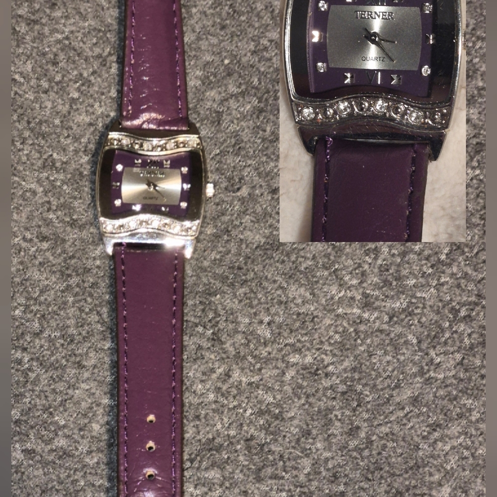 Purple Women's Watch with Silver Accents